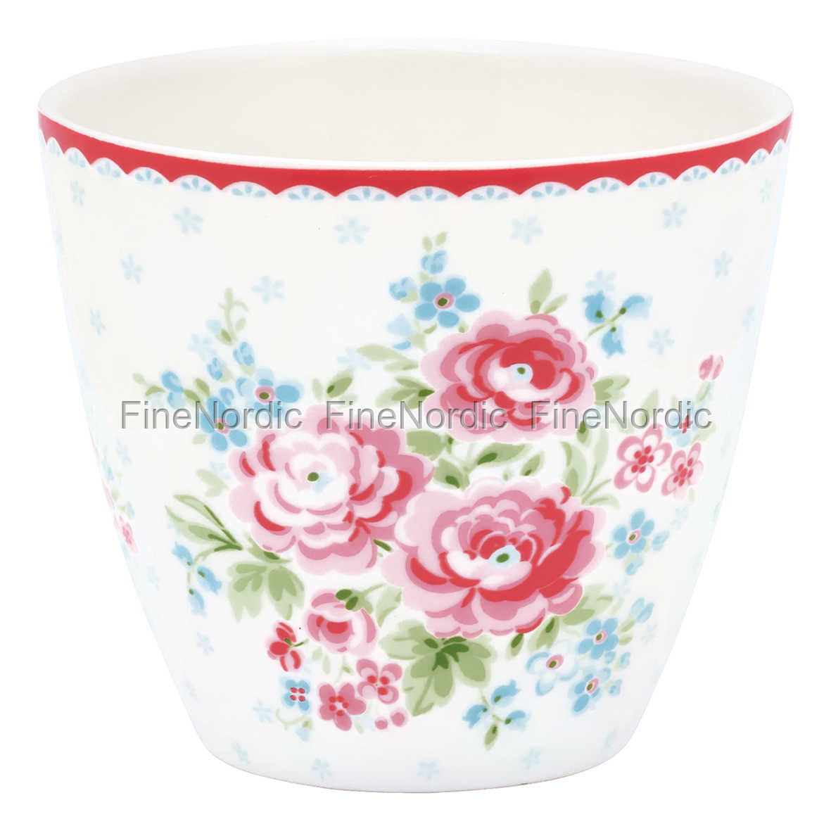 GreenGate Lattekop Stoneware Latte Cup Tess White