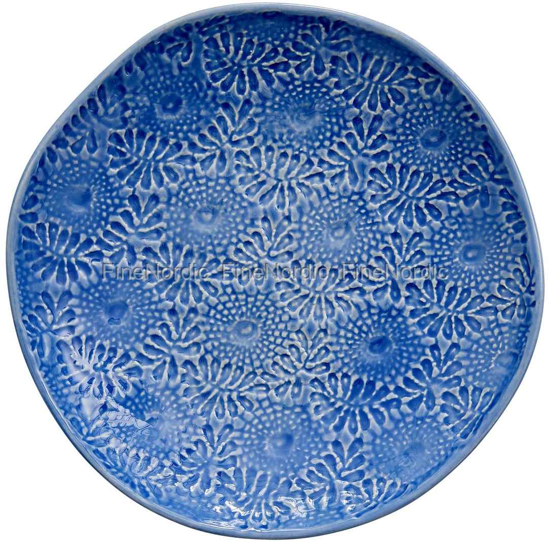 Rice Keramik  Tallerken Embossed  Stoneware Side Plate i Bl 