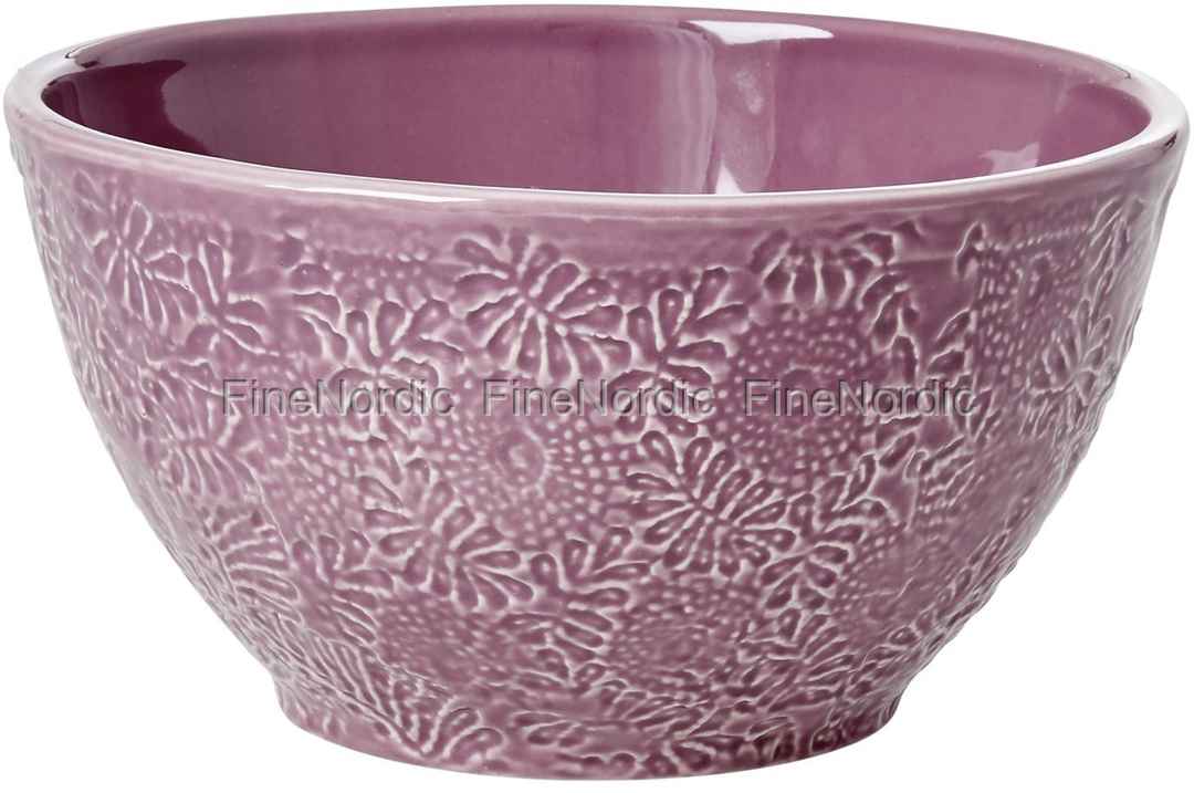 Rice Keramik  Salatsk l Embossed  Stoneware M rk Lavendel