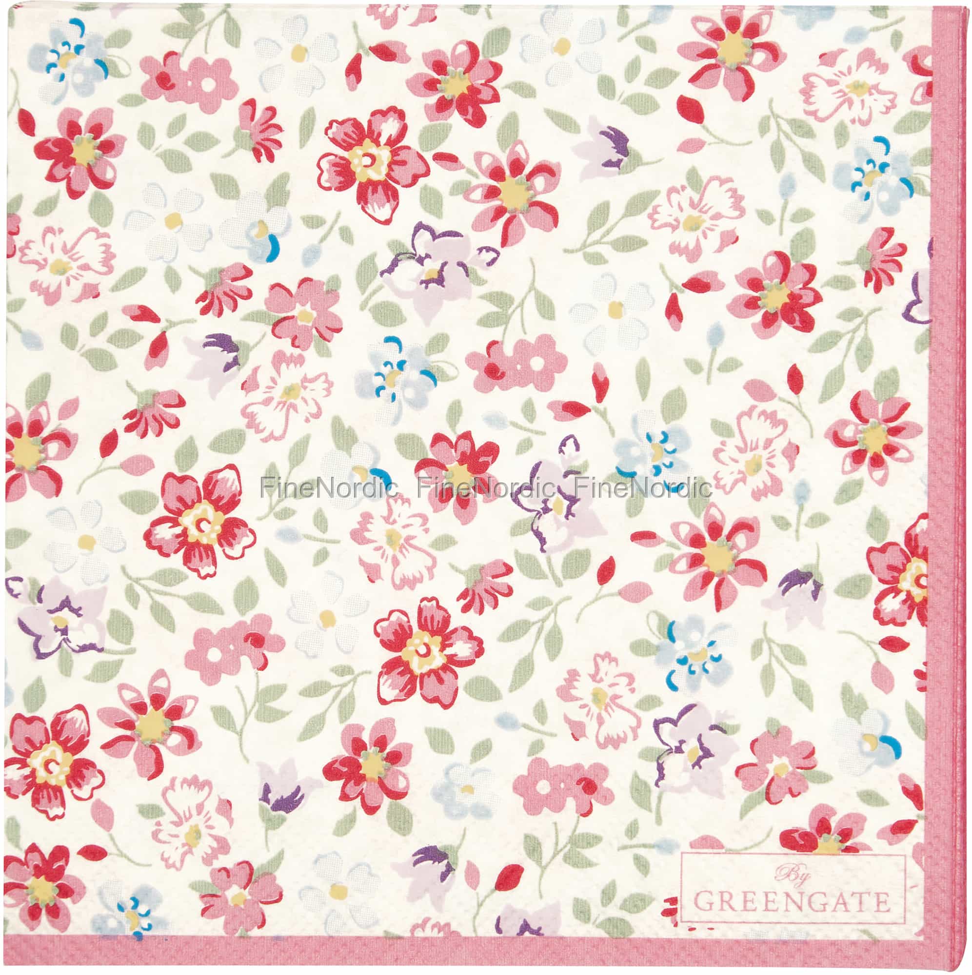 GreenGate Papirservietter Clementine White Lille 20 stk