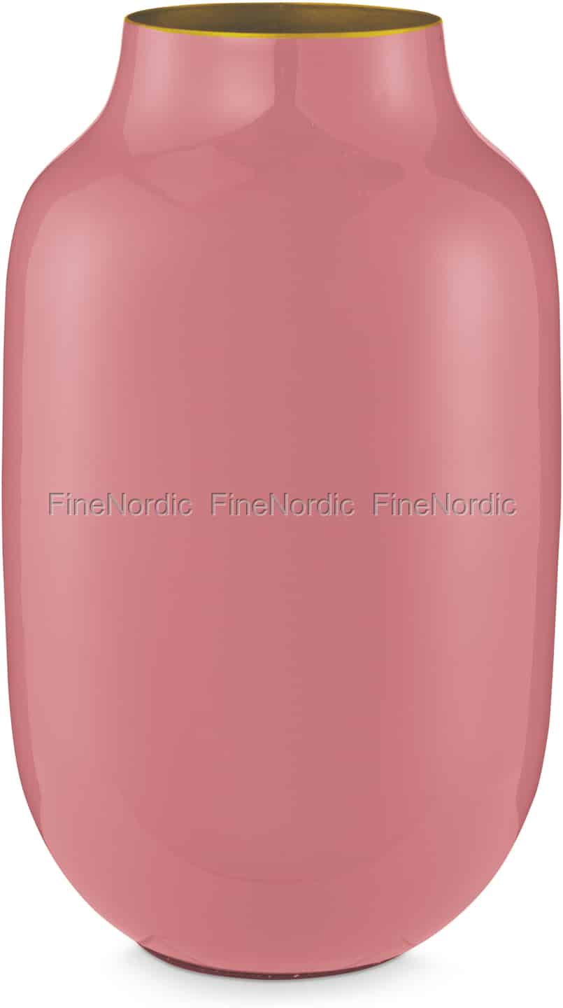 petulance kedelig sandsynlighed Pip Studio Vase Metal Oval Old Pink 30 cm