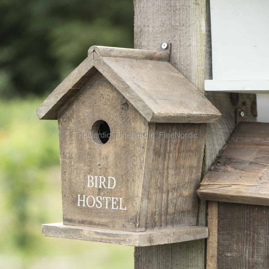 Ib Laursen Fuglehus med Åbning Rengøring Bagpå - Hul cm - Bird Hostel