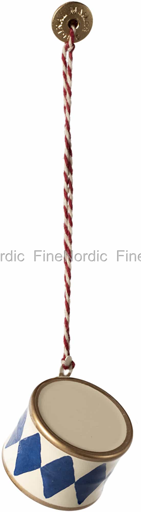 Maileg Julepynt - Metal Ornament Lille Tromme i Mørk Blå main image 1