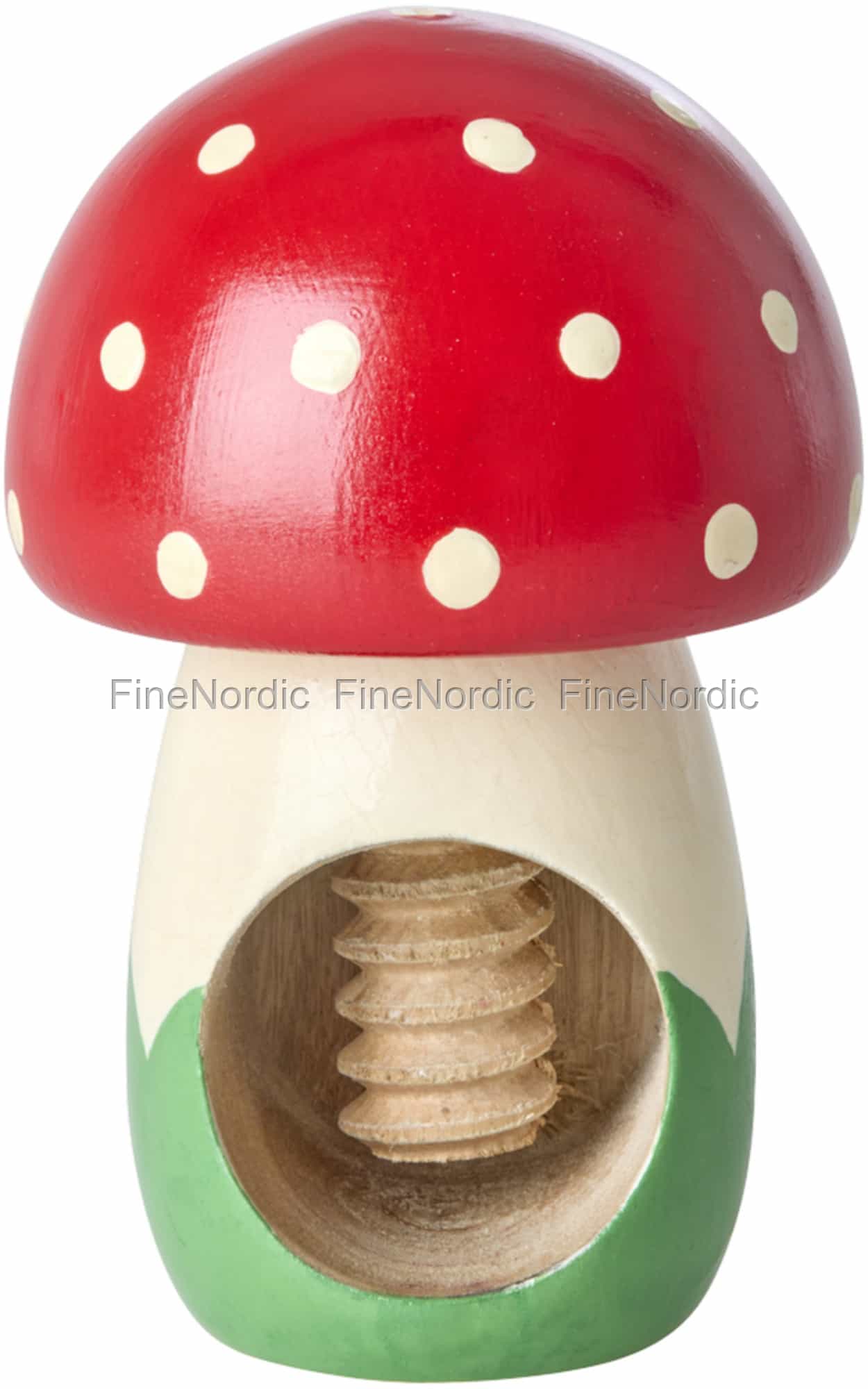 Rice Træ Nøddeknækker - Svamp - Rød