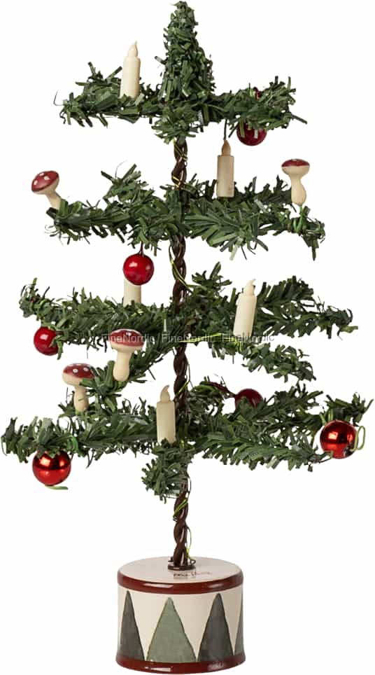 Maileg Juletræ - Juletræ Med Rød & Grøn Pynt i Guld