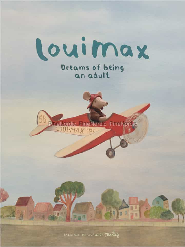 Plakat LouiMax Flyvemaskine Maileg